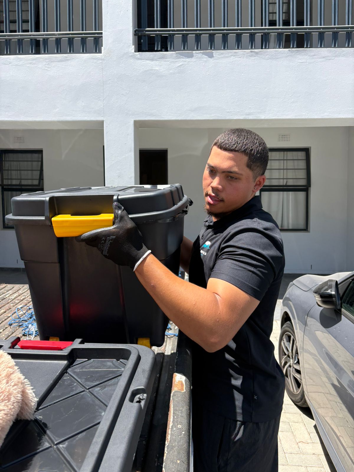 Logistics team coordinating a complex move